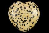 1.4" Polished Dalmatian Jasper Heart - Photo 2